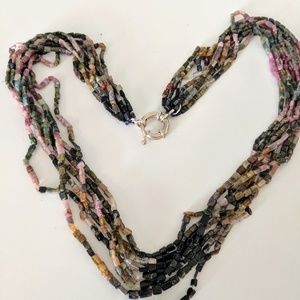 Multi colored gemstone necklace